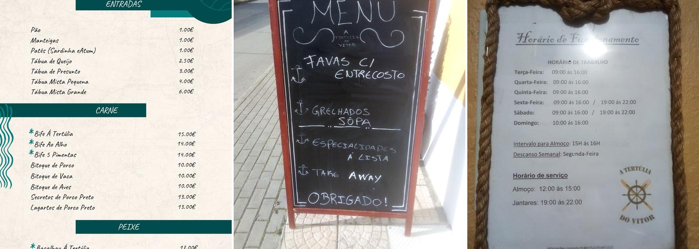 A Tertúlia do Vitor Menu