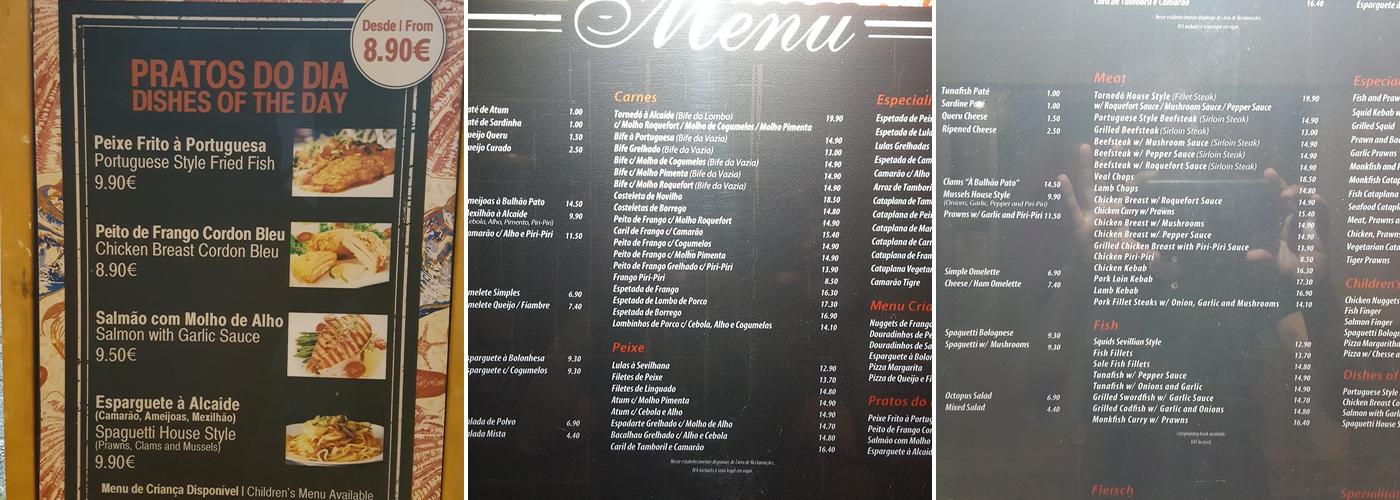 O Alcaide Menu