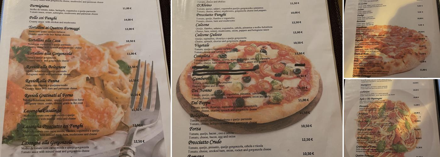 Pizzeria D'Alvino Menu