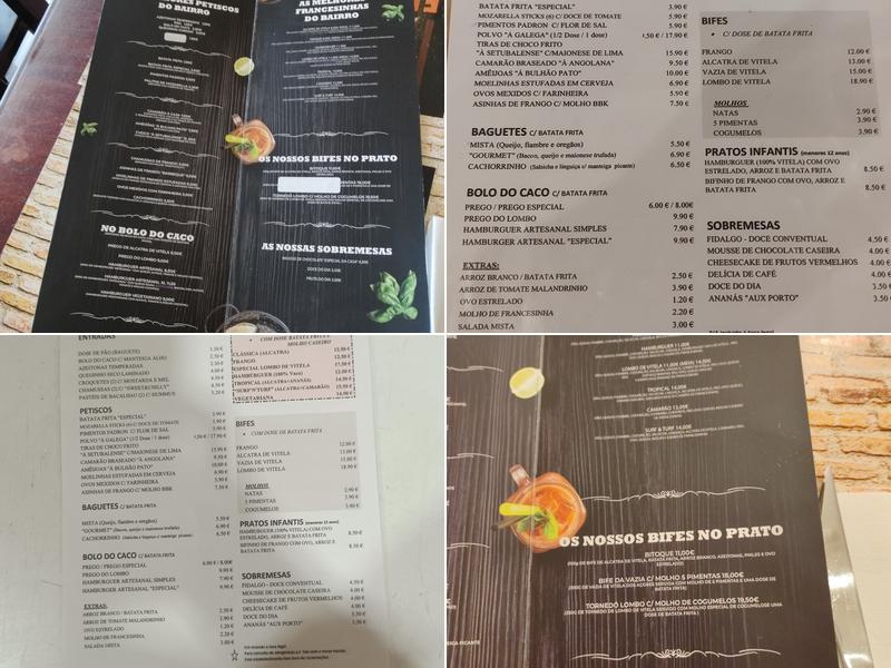 A Melhor Francesinha do Bairro Menu