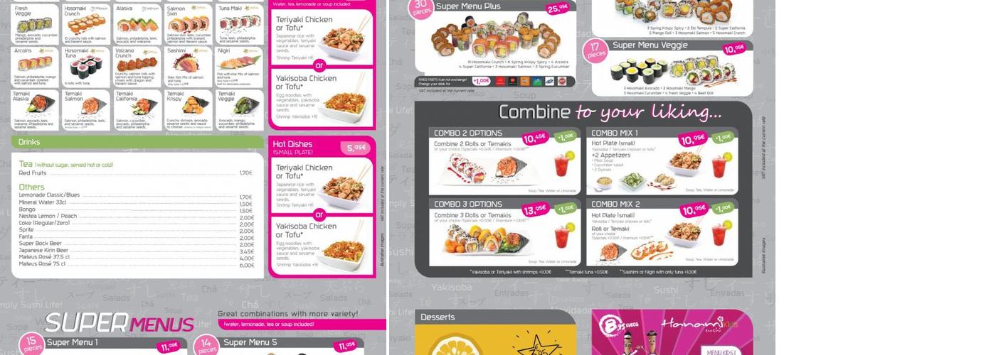 Hanami Sushi UBBO Menu