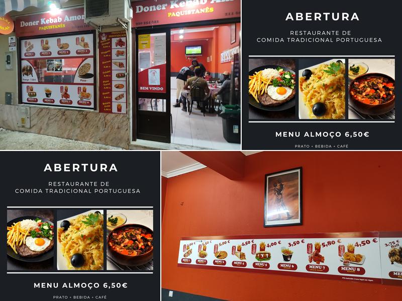 Doner Kebab Amora paquistanis Menu