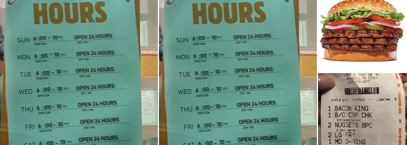 Burger King Menu
