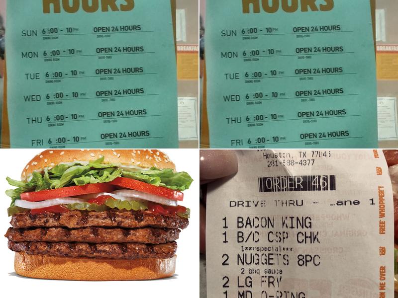Burger King Menu