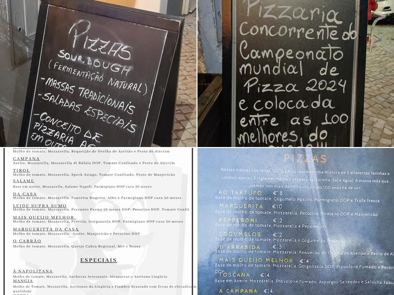 Casa Borba Pizzaria Menu