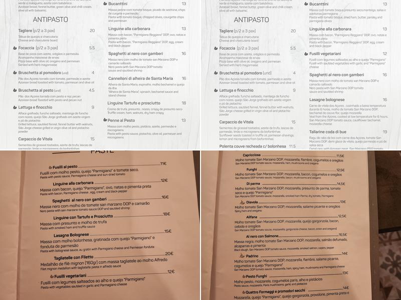 Mercatto di Osteria Menu