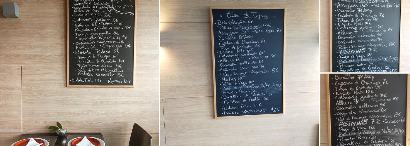 Casa de Tapas Menu