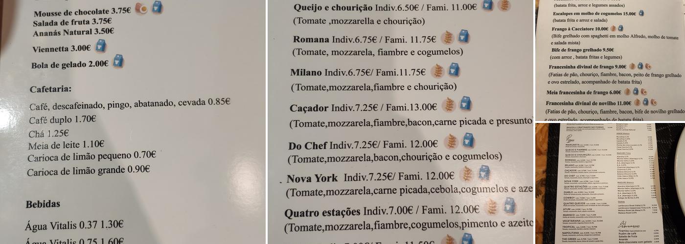 Ristorante Divinal Menu