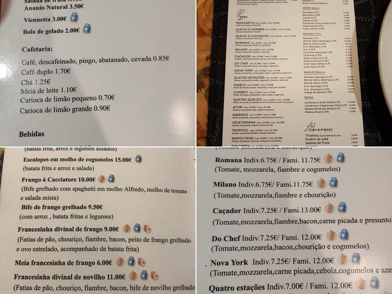 Ristorante Divinal Menu