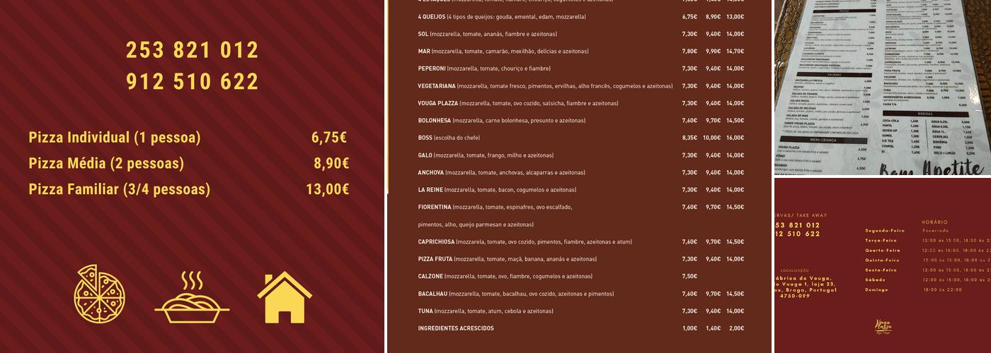 Vouga Plazza Menu