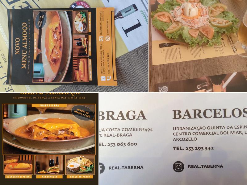 Real Taberna Barcelos Menu