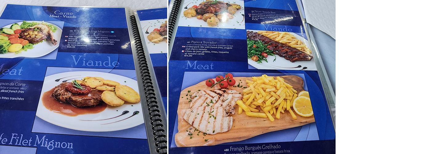 Parque da Aguda Menu
