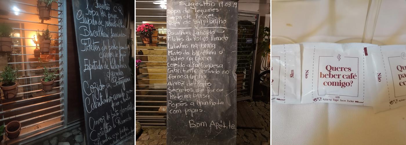 Casa da Ramada Menu
