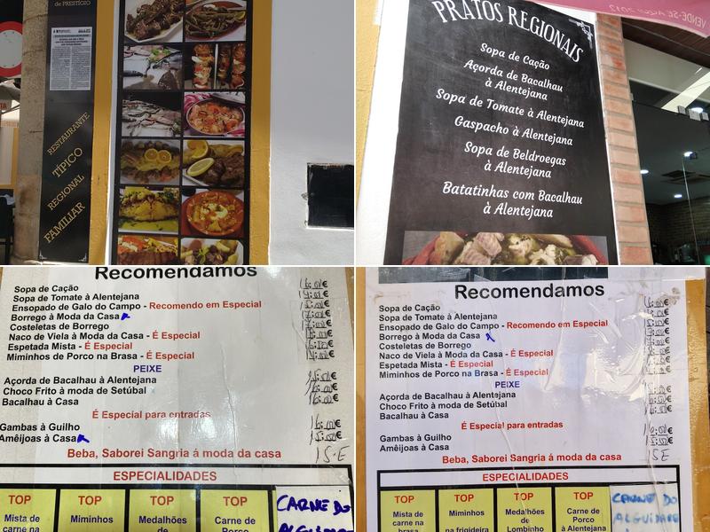 O Pelourinho Menu