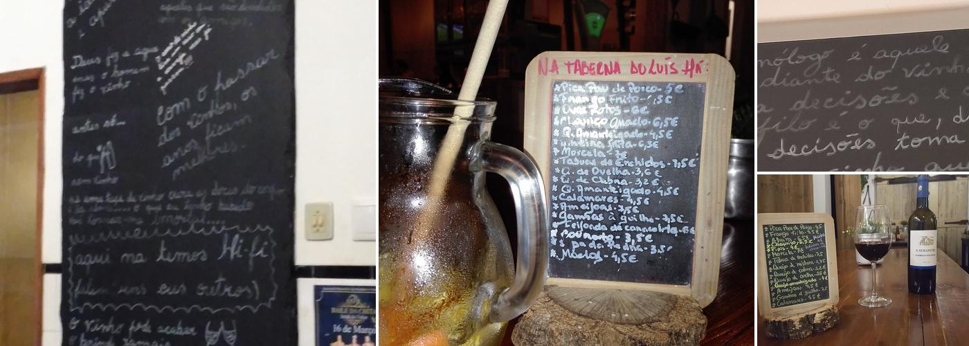 Taberna do Luís Menu