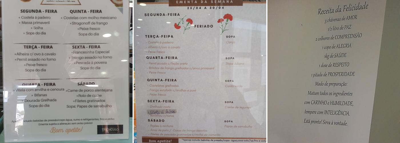 Manjar Da Mira Menu