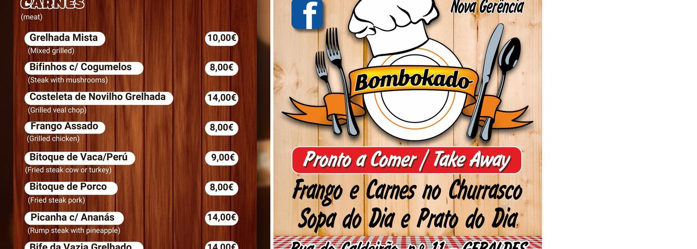 Bombokado Menu