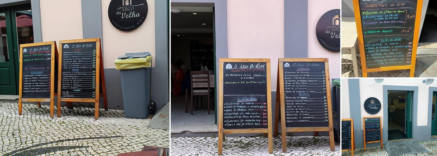 O Arco da Velha Menu