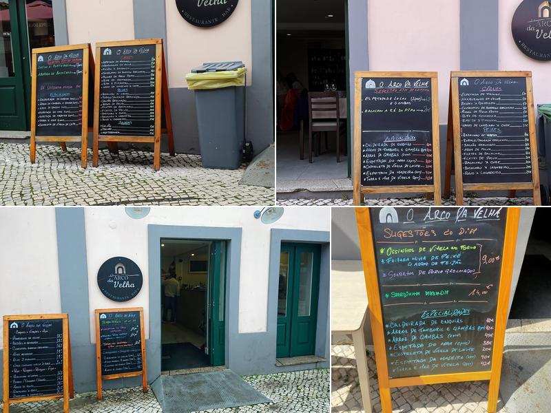 O Arco da Velha Menu