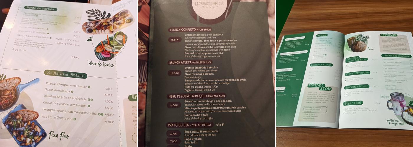 Green Point Menu