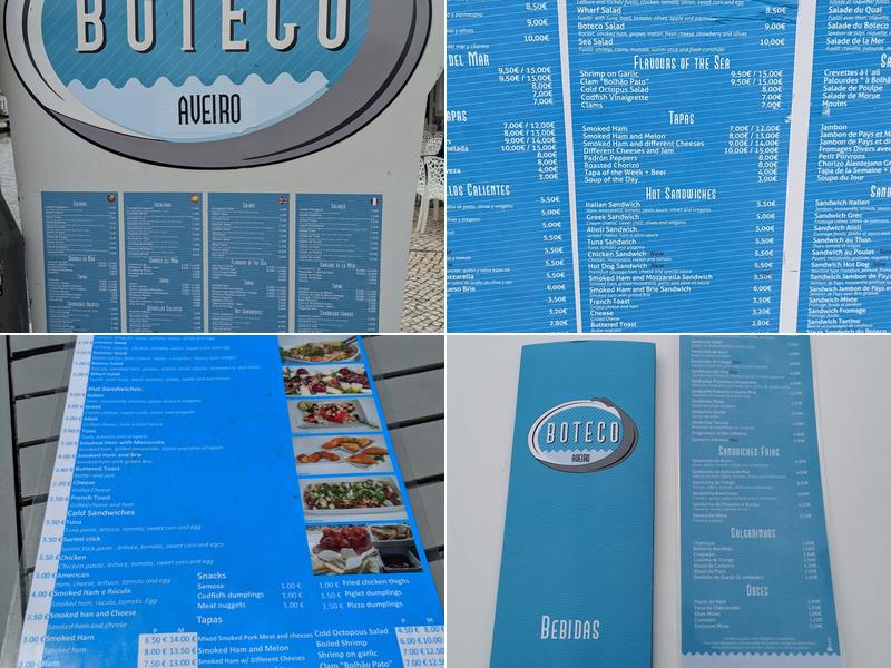 Boteco Aveiro Menu