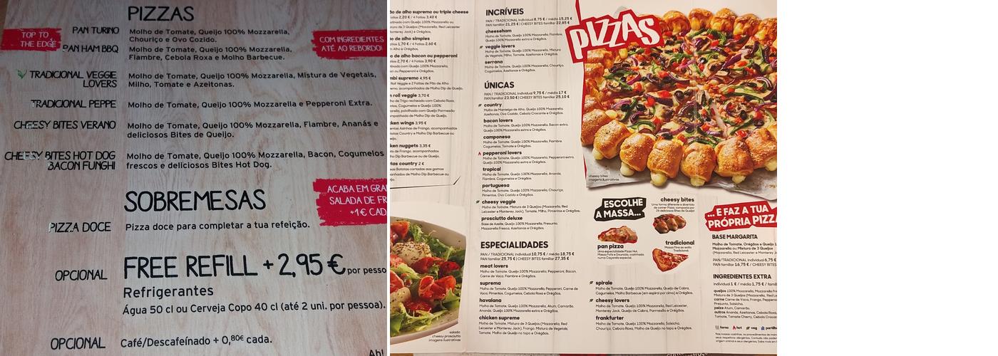 Pizza Hut Fórum Aveiro Menu