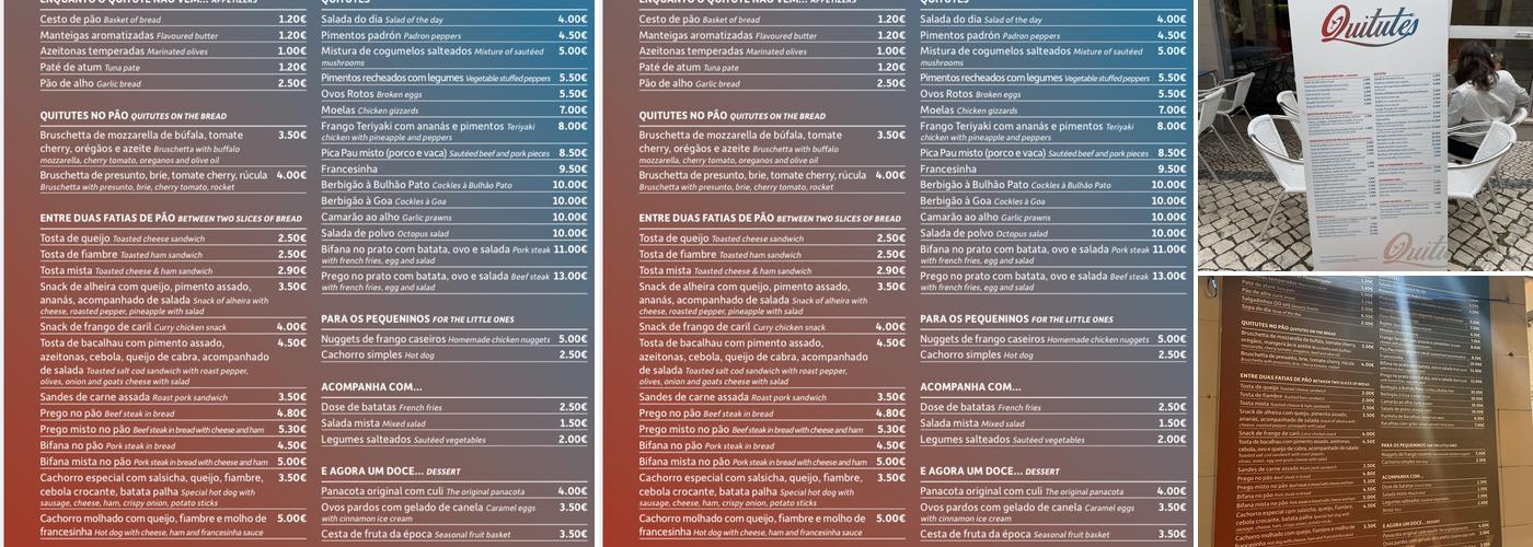 Quitutes Menu