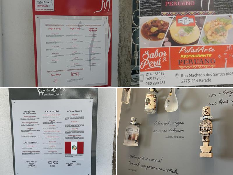 Palad'Arte Peruvian Cuisine Menu