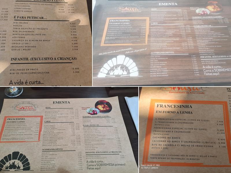 Churrascão Sousa Menu