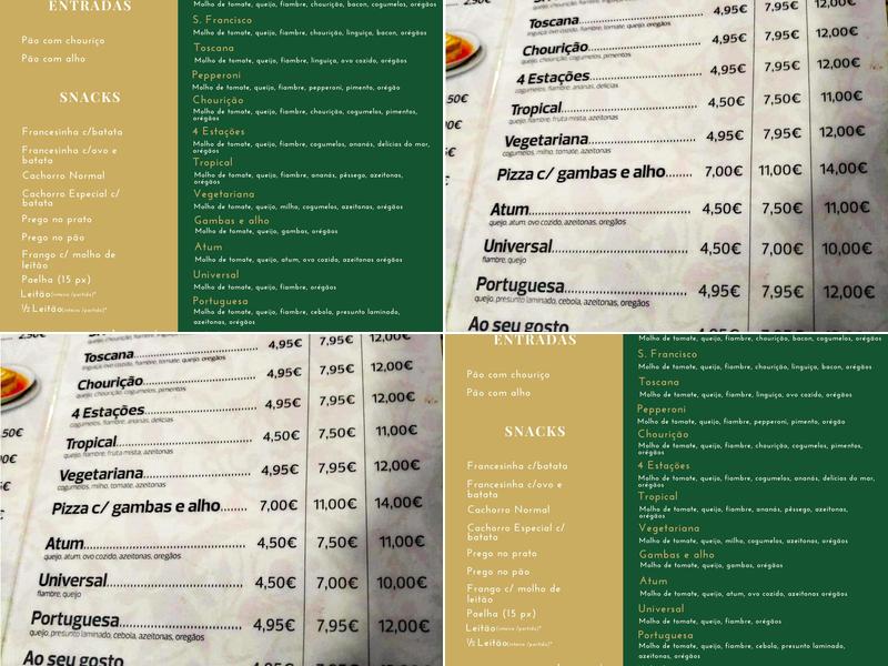 Iró Pão quente pizzaria Menu