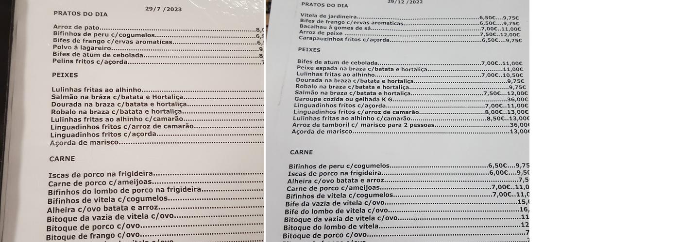 Leão D' Ouro Menu