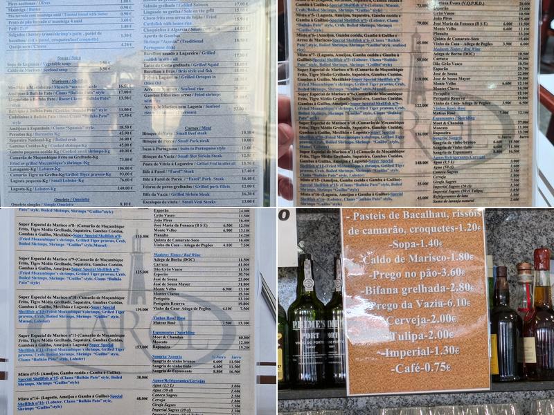 Faro de Cacilhas (Restaurante Farol de Cacilhas) Menu