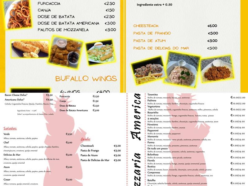 Pizzaria Americano Menu