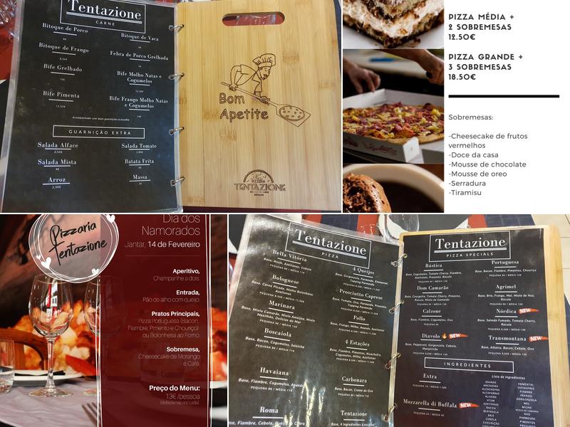 Pizzaria Tentazione Menu