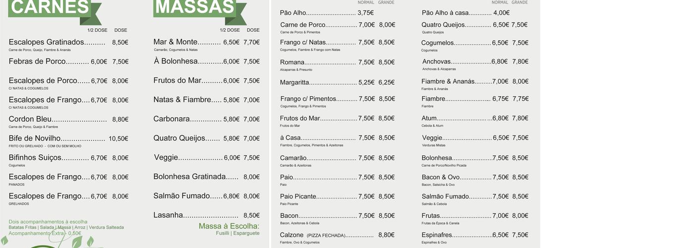 Figa's - Pizzeria & Take Away Menu