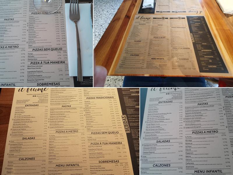 Il Fiume Nogueiró Menu