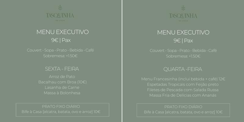 Tasquinha da Lúcia Menu