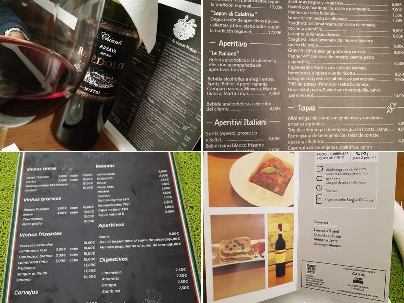 Italiane Bistro Menu