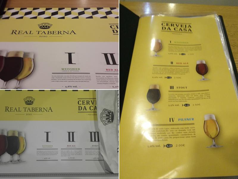 Real Taberna Menu