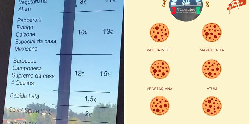 Padeirinhos Lomar Menu
