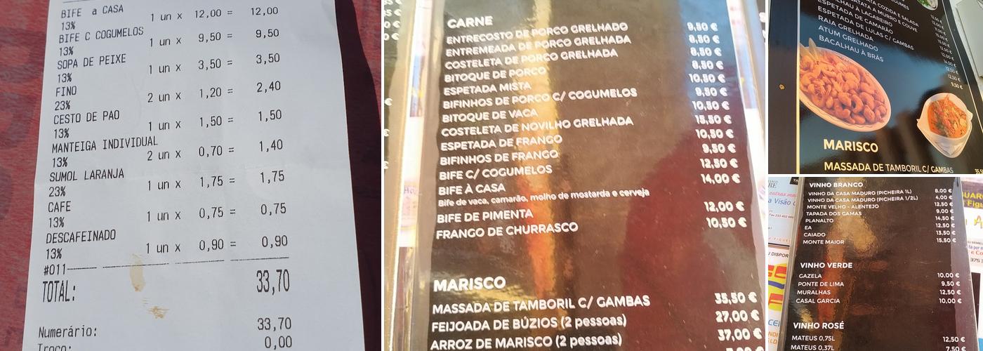 Casa fashani restaurante grelhados Menu