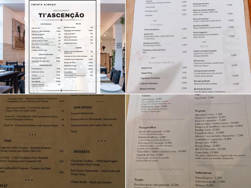 Ti'Ascenção Menu