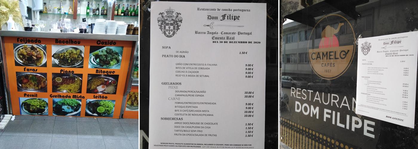Dom Filipe Menu