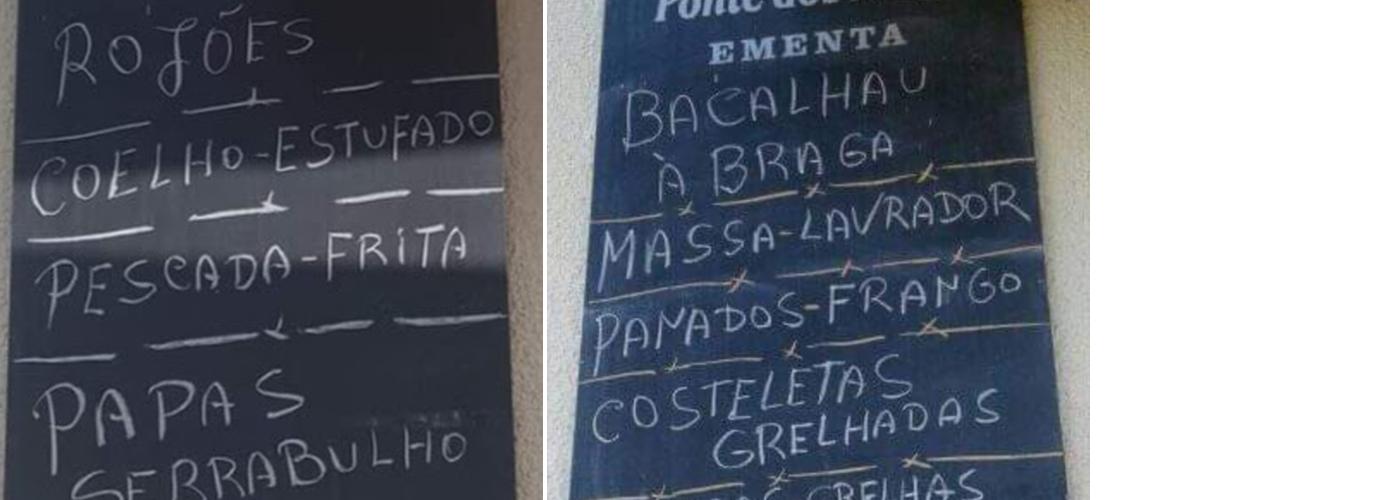 Café Restaurante Ponte dos Arcos Menu