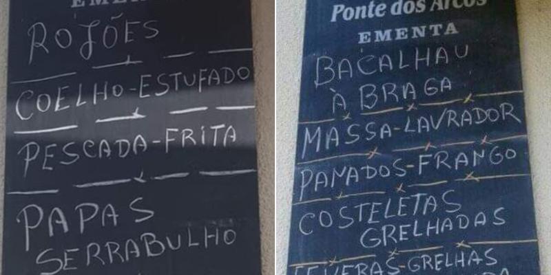 Café Restaurante Ponte dos Arcos Menu