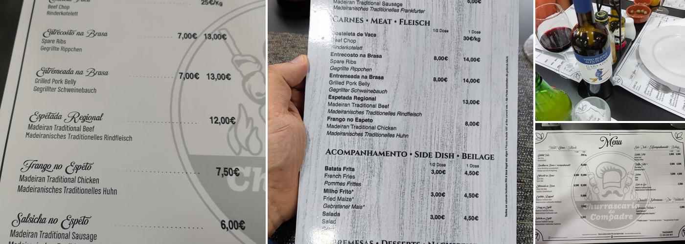 Churrascaria do Compadre Menu