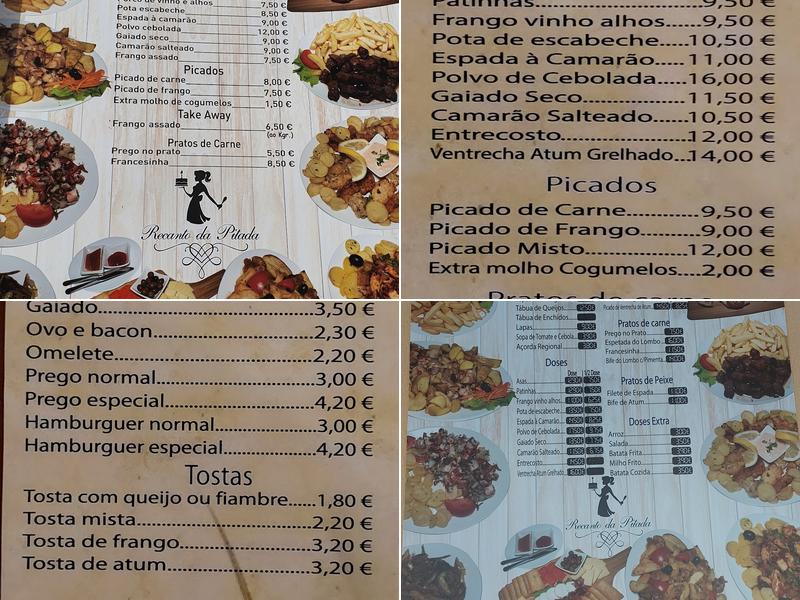 Recanto da Pitada Menu