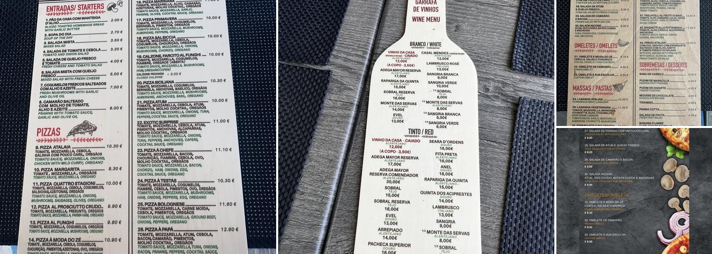 Pizzaria Pico da Atalaia Menu