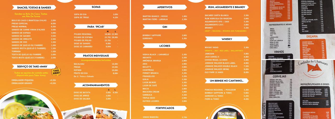Cantinho das Chamuças Menu