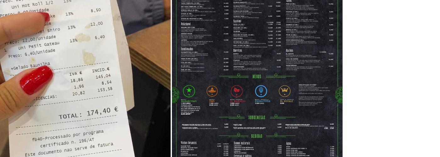 Wasabi Papi Menu